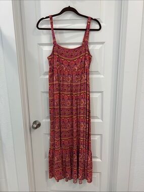 Billabong Pink & Orange Floral Maxi Dress